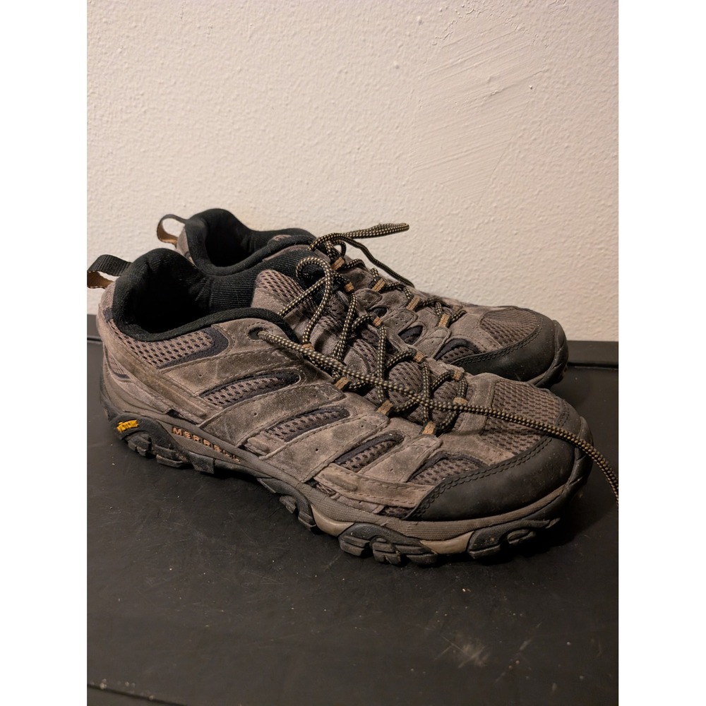 Merrell Moab 2 Vent Mens 11.5 Hiking Shoes Brown Suede Low Top J06011 Vibram
